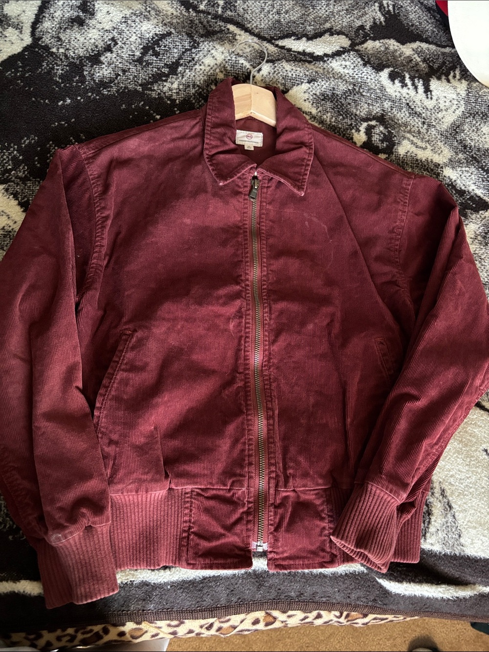 Ag Adriano Goldschmied Women's Burgundy Bomber Jacket